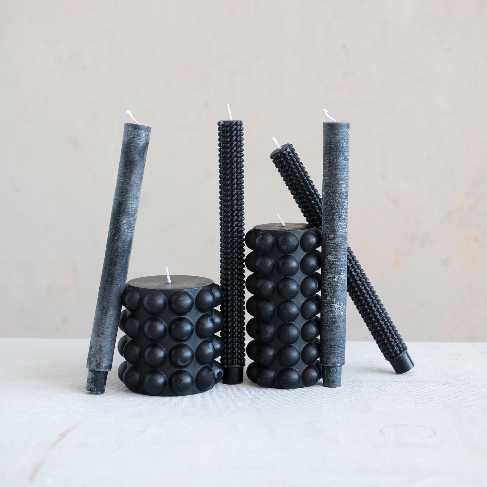 Hello Honey® 10" Unscented Hobnail Taper Candles In Box Set
